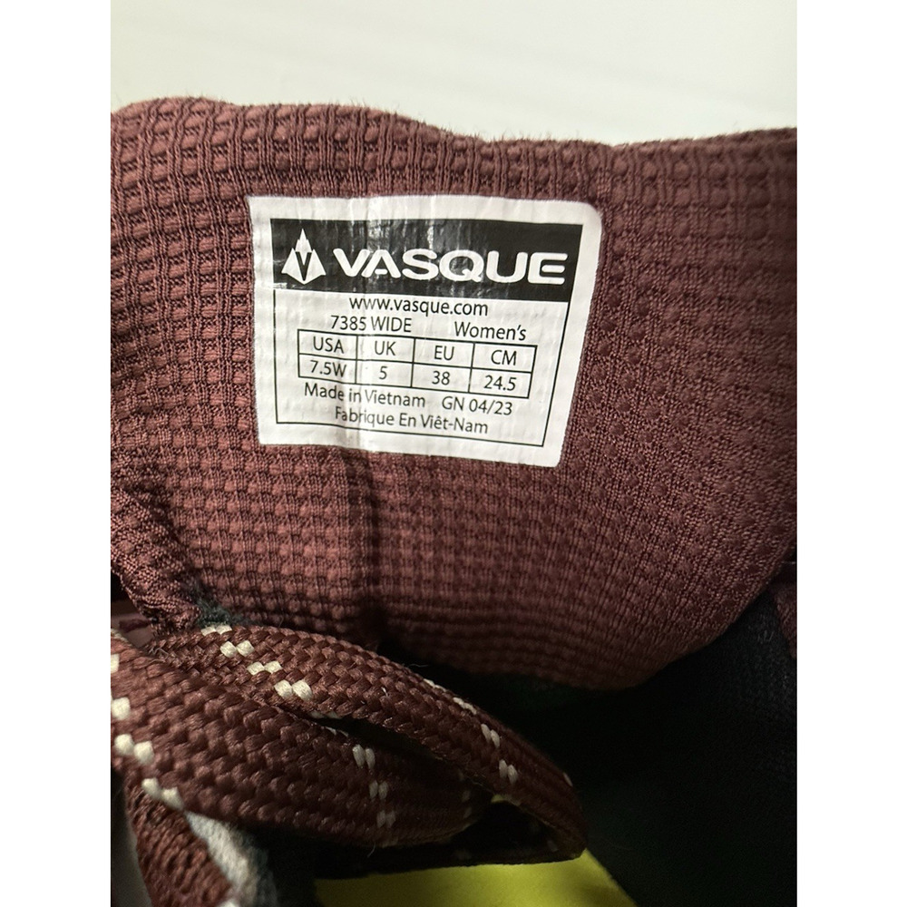 Vasque Talus AT UltraDry Boots Women's 7.5 Wide Rum Raisin Burgundy 7385 Hiking - Picture 2 of 10